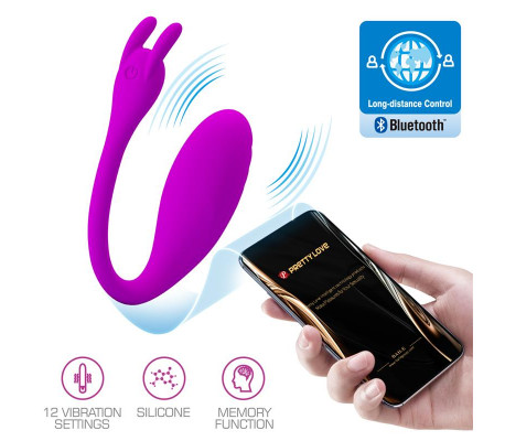 Catalina Huevo Vibrador con APP Rosa