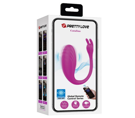 Catalina Huevo Vibrador con APP Rosa
