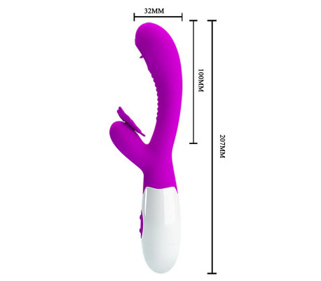 Moth Vibrador con Lengua Tickling