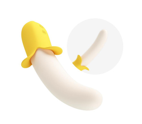 Banana Geek Vibrador con Thrusting USB