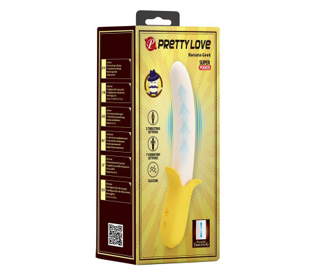Banana Geek Vibrador con Thrusting USB