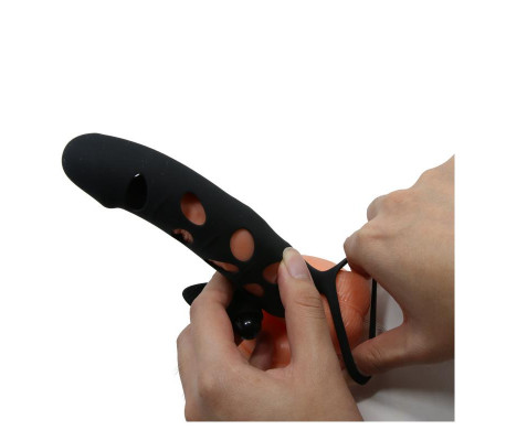 Funda para el Pene con Bala Color Negro