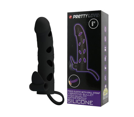 Funda para el Pene con Bala Color Negro