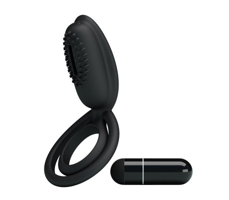 Pretty Love Anillo Vibrador Esther Color Negro
