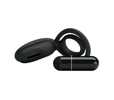 Pretty Love Anillo Vibrador Esther Color Negro