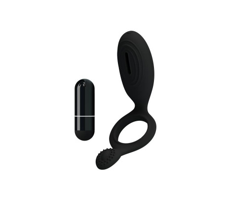 Pretty Love Anillo Vibrador Ethel Color Negro