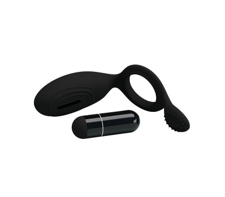 Pretty Love Anillo Vibrador Ethel Color Negro