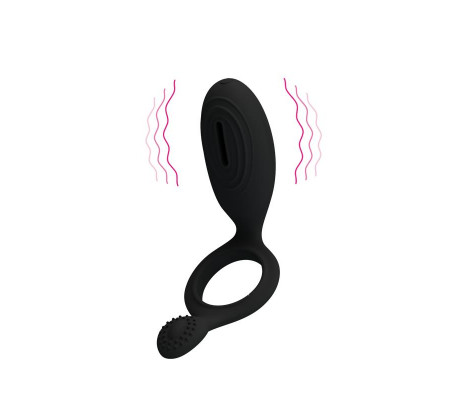 Pretty Love Anillo Vibrador Ethel Color Negro