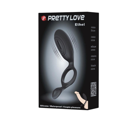 Pretty Love Anillo Vibrador Ethel Color Negro
