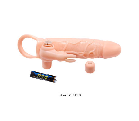 Brave Man Funda para el Pene con Vibración + 5cm