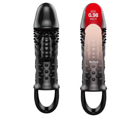 Funda para el Pene con vibracón Negro