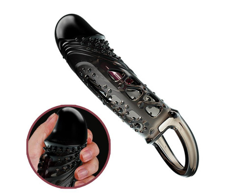 Funda para el Pene con vibracón Negro