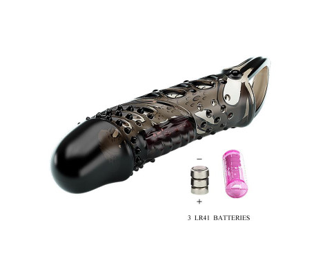 Funda para el Pene con vibracón Negro