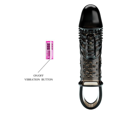 Funda para el Pene con vibracón Negro
