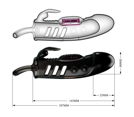 Funda para el Pene con Vibración Negro