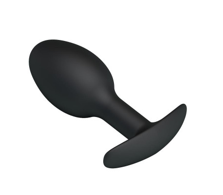 Plug Anal Silicona Negro con Bola