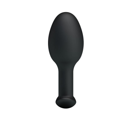 Plug Anal Silicona Negro con Bola