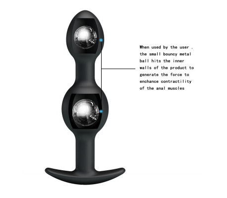 Pretty Love Plug Anal Pesado Color Negro
