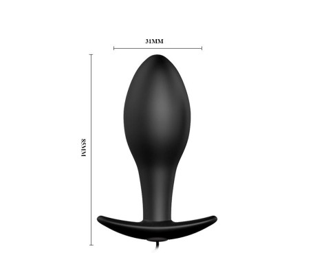 Plug Anal Negro Forma Ancla con Control Remoto