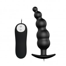 Vibrador Anal Burbujas Negro con Control Remo cl70