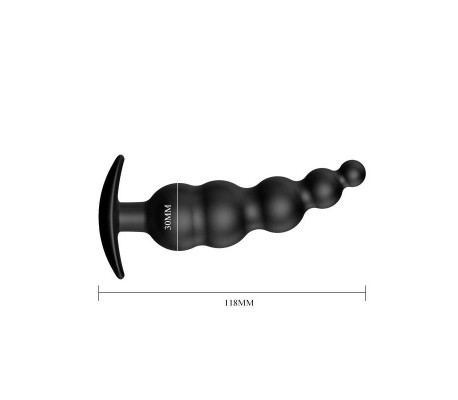 Plug Anal Burbujas Silicona Negro