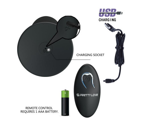 Plug Anal con Control Remoto Color Negro