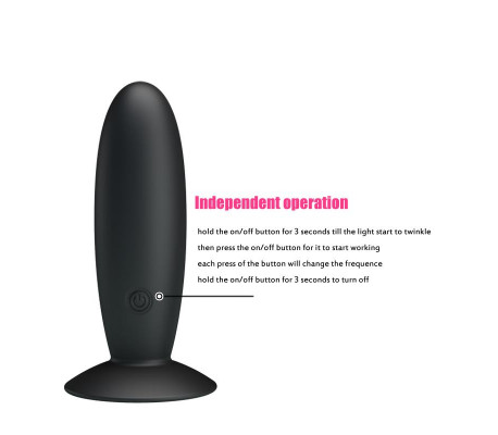 Plug Anal con Control Remoto Color Negro