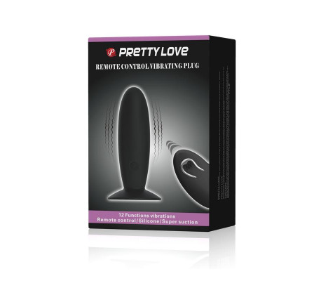 Plug Anal con Control Remoto Color Negro