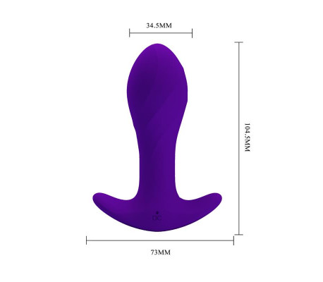 Estimulador Anal con Vibración Púrpura