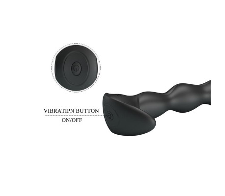 Yale Plug Anal con Vibración Negro