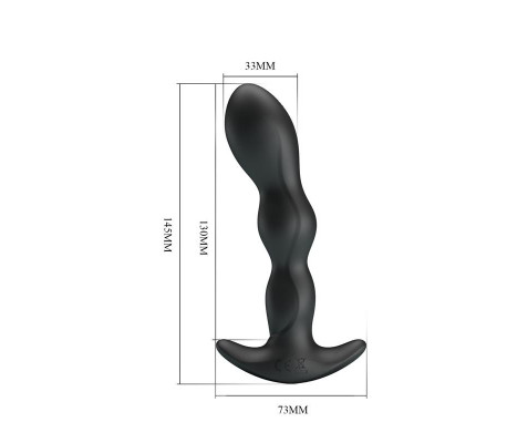 Yale Plug Anal con Vibración Negro