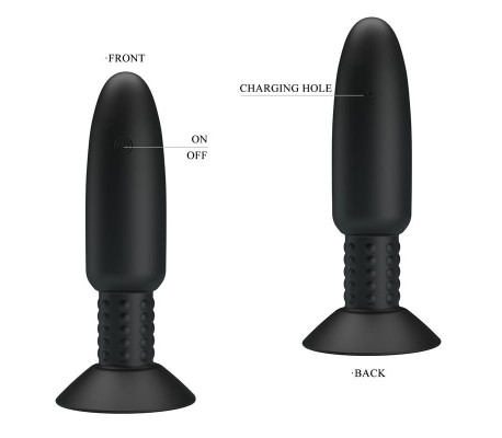 Plug Anal con Vibración y Rotación con Control Remoto USB