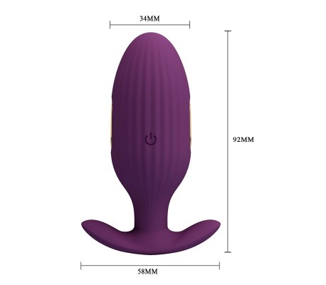 Jefferson Plug Anal con Vibración y Electroshock con APP