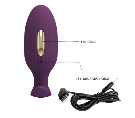 Jefferson Plug Anal con Vibración y Electroshock con APP
