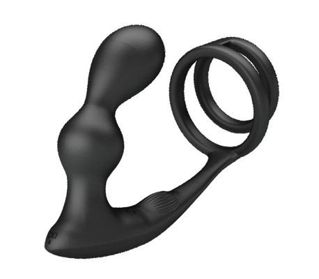 Marshall Plug Anal con Vibración y Anillo para el Pene y Testículos
