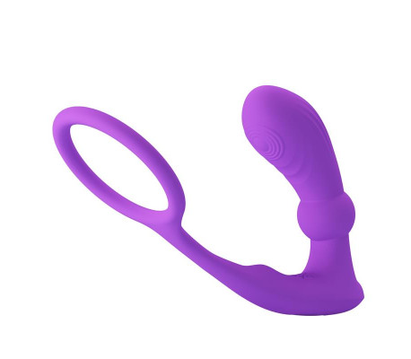 Warren Plug Anal y Anillo para el Pene con Vibración y Pulsación a Control Remoto