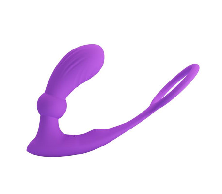 Warren Plug Anal y Anillo para el Pene con Vibración y Pulsación a Control Remoto