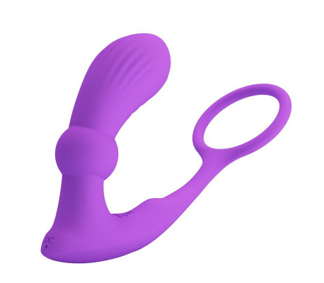 Warren Plug Anal y Anillo para el Pene con Vibración y Pulsación a Control Remoto