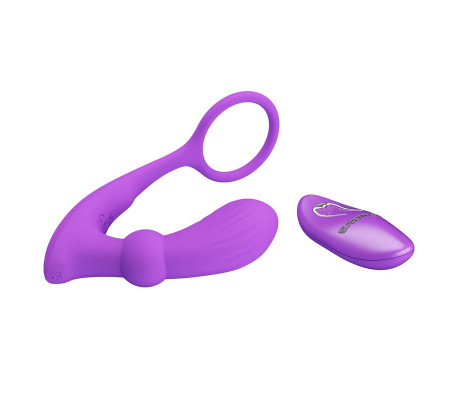 Warren Plug Anal y Anillo para el Pene con Vibración y Pulsación a Control Remoto