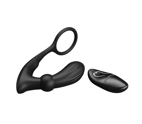 Warren Plug Anal y Anillo para el Pene con Vibración y Pulsación a Control Remoto