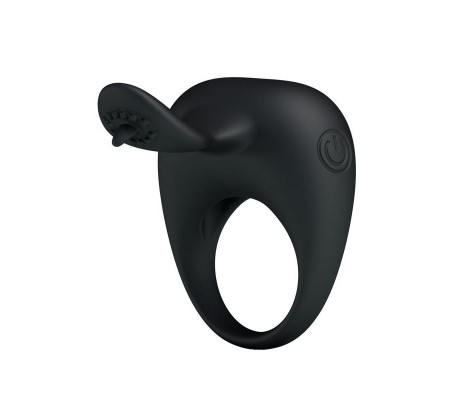 Pretty Love Anillo Vibrador Tonguo Negro