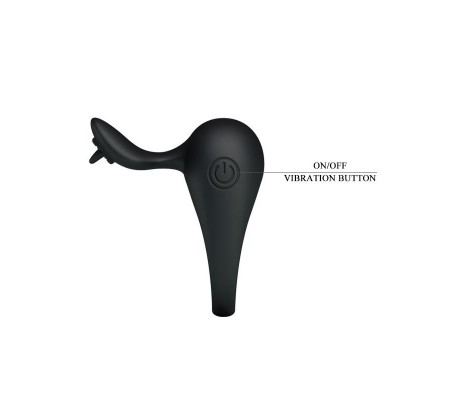 Pretty Love Anillo Vibrador Tonguo Negro