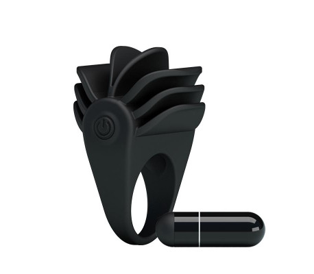 Pretty Love Anillo Vibrador Chester Color Negro
