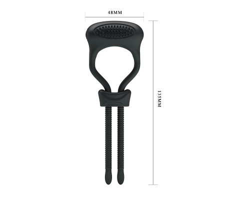 Pretty Love Anillo Vibrador Curitis Color Negro