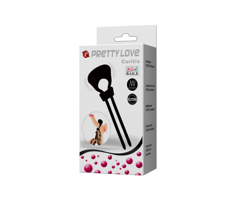 Pretty Love Anillo Vibrador Curitis Color Negro