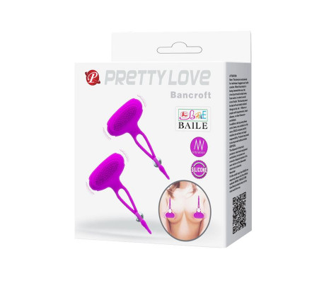 Pretty Love Pinzas para Pezones Bancroft Color Púrpura