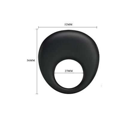 Pretty Love Anillo Vibrador Trap Color Negro