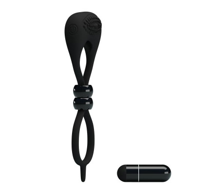 Pretty Love Anillo Vibrador Locker Color Negro