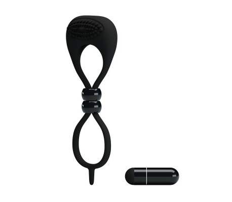 Pretty Love Anillo Vibrador Locker Color Negro