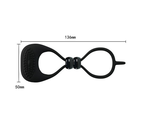 Pretty Love Anillo Vibrador Locker Color Negro
